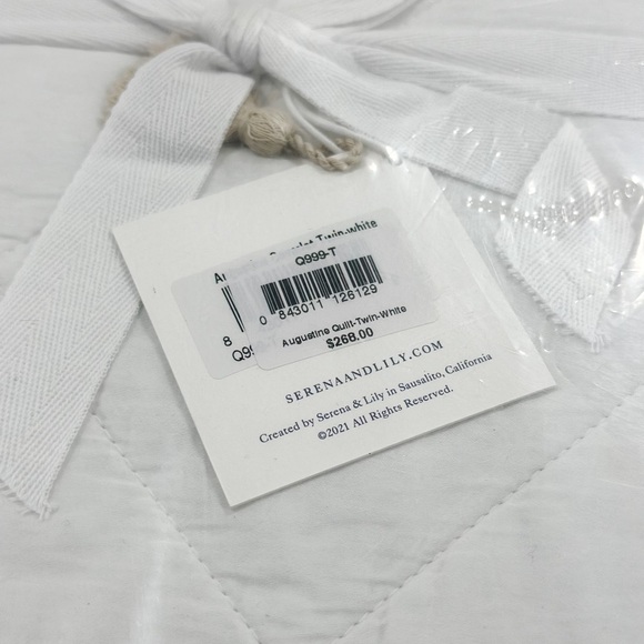 NEW Serena & Lily Augustine Quilt (Twin)-White - Picture 2 of 2